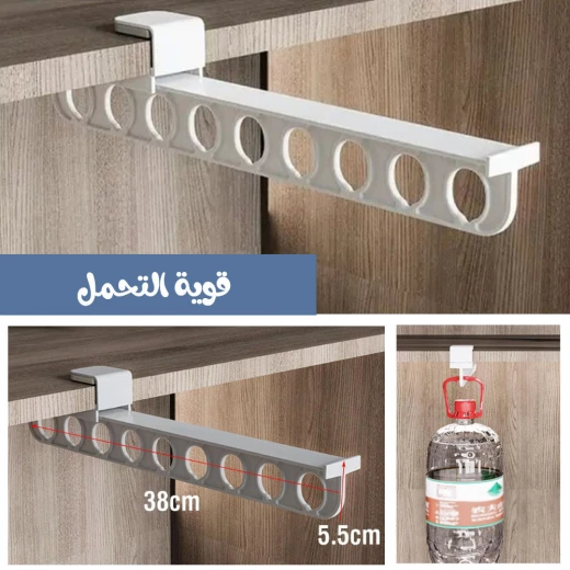 علاقة ملابس قابلة للسحب، موفرة للمساحة، متينة وسهلة الاستخدام لتنظيم الخزائن - Image 3