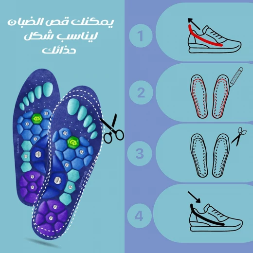 نعال مغناطيسية لتخفيف آلام القدم وتعزيز الدورة الدموية - دعم بتقنية النانو - Image 4