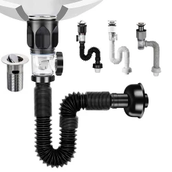 Expandable Drain Pipe: Flexible Plumbing Solution for Kitchens & Bathrooms, Extends & Retracts Easily, Durable, Corrosion Resistant, DIY Installation, Available in Multiple Sizes