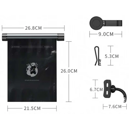 MetaShop Foldable Car Trash Bags 2 Pack Leakproof Black Interior Accessories for Vehicle Universal Fit Compact Design Easy Installation for Car Truck SUV RVs Includes 2 Bags - Image 8