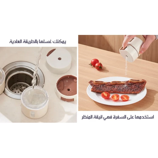 طقم برطمانات توابل مغناطيسية من الفولاذ المقاوم للصدأ منظم تخزين المطبخ 12 قطعة - Image 10