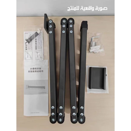 قضيب ستارة دش قابل للطي، قابل للتعديل، مقاوم للصدأ، أبيض، عبوة واحدة - Image 9