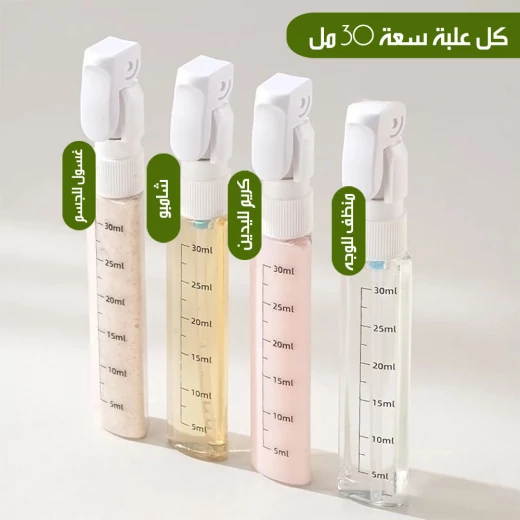 زجاجة موزع 4 في 1 مانعة للتسرب، موزع كريم بأربع حجرات، حجم السفر - Image 7