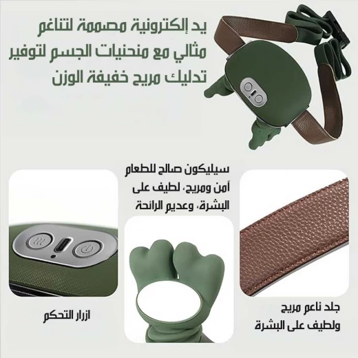 جهاز تدليك الرقبة والكتف احترافي كهربائي للاسترخاء العميق للأنسجة تدليك ثلاثي الأبعاد وضعين قابل للتعديل تصميم مريح للاستخدام اليومي - Image 3