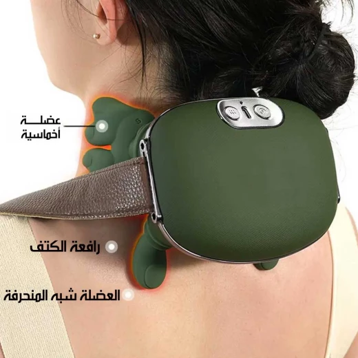 جهاز تدليك الرقبة والكتف احترافي كهربائي للاسترخاء العميق للأنسجة تدليك ثلاثي الأبعاد وضعين قابل للتعديل تصميم مريح للاستخدام اليومي - Image 7