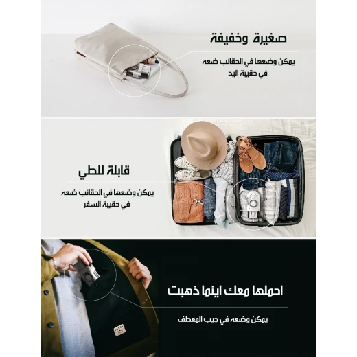 مكواة كهربائية للسفر قابلة للطي مدمجة ومحمولة لتبخير الملابس - Image 5