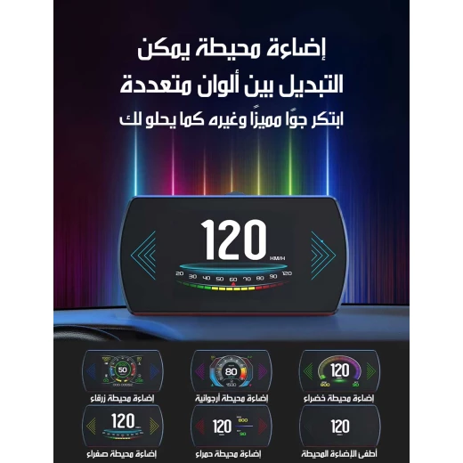Universal HUD Car Display Digital Speedometer 2024 Edition Easy Install for All Vehicles with Speed, RPM, Fuel Consumption Data Display and 12V Compatibility - Image 4