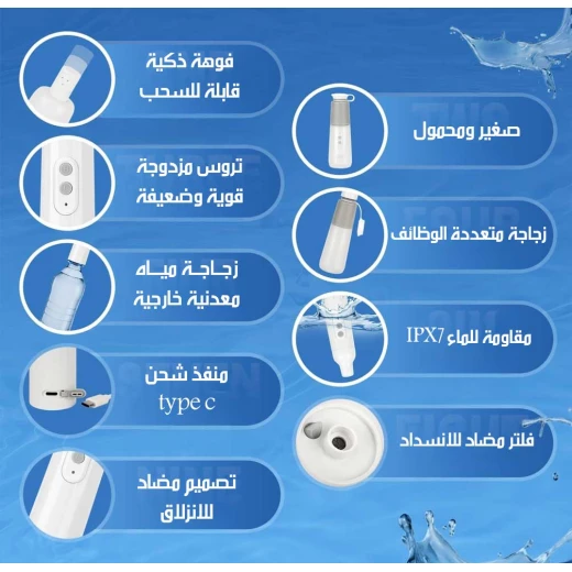 شطاف كهربائي محمول للنظافة الشخصية، قابل لإعادة الشحن، مناسب للسفر - Image 4