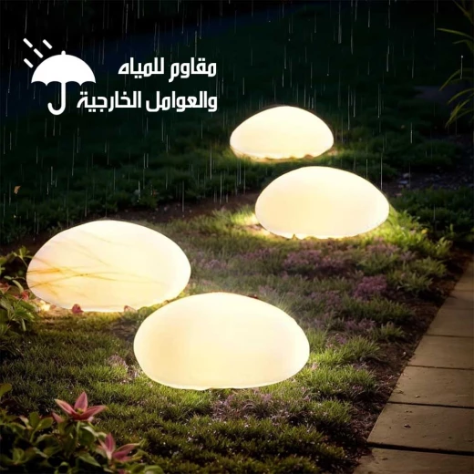 Solar-powered, waterproof stone garden light - Image 6