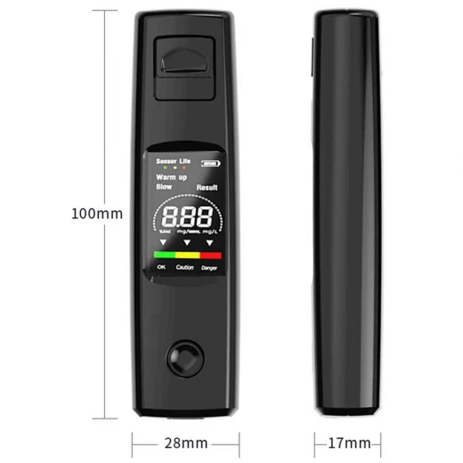 جهاز اختبار الكحول المحمول الرقمي مع شاشة LCD، قراءات سريعة ودقيقة، استخدام شخصي ودرجة احترافية، تصميم مضغوط، بطاريتان AAA، النتائج في ثوانٍ - Image 8