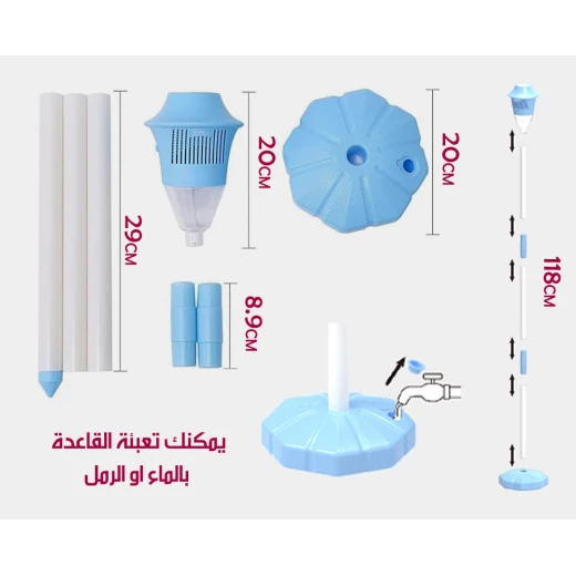 BUBBLE TORCH مصباح حديقة آلة فقاعات أوتوماتيكية موسيقية بإضاءة LED - Image 7