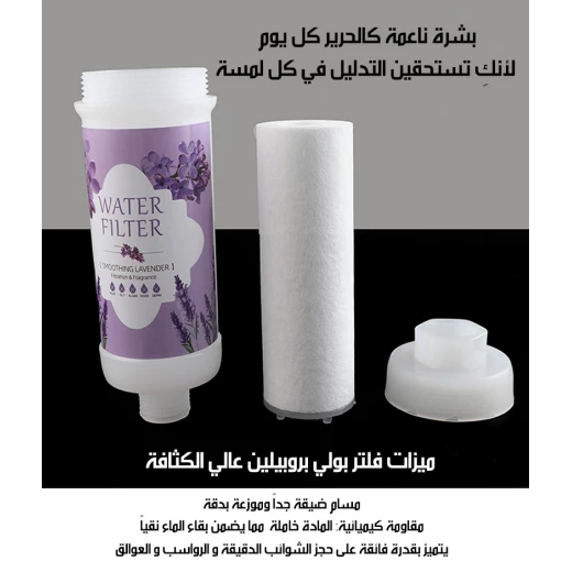 رأس دش فاخر بفلتر فيتامين سي وعلاج عطري: فلتر بولي بروبيلين لإزالة الشوائب، يعزز صحة البشرة والشعر، سهل التركيب، متوافق مع معظم أنظمة الدش القياسية - Image 9