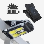 مصباح LED يعمل بالطاقة الشمسية مزود بمستشعر حركة، إضاءة خارجية مقاومة للعوامل الجوية لأمن المنزل، سهل التركيب - ميتاشوب