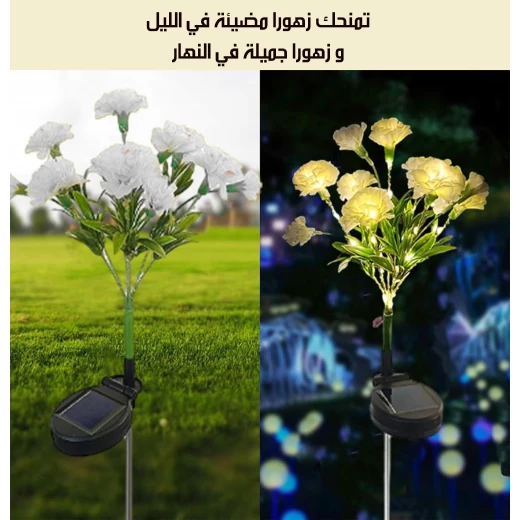 زهور حديقة خارجية تعمل بالطاقة الشمسية، أضواء LED مقاومة للماء، مجموعة من 2 - Image 5