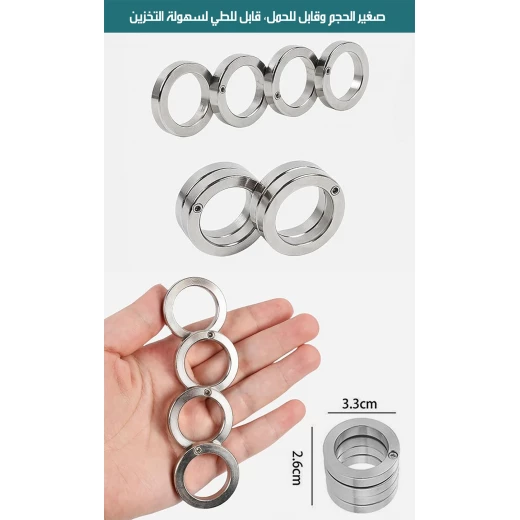 Foldable Emergency Steel Ring Rotating Design for Safety and Daily Use - Image 5