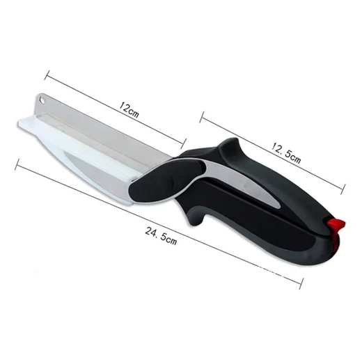 3 in 1 Multi Functional Kitchen Scissors, Stainless Steel Blade, Black, 1 Piece - Image 6