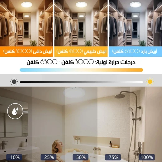مصباح سقفي لاسلكي بحساس حركة، إضاءة تلقائية عند اكتشاف الحركة، سهل التركيب ولا يحتاج إلى أسلاك، مثالي للممرات والخزائن والمداخل - Image 5