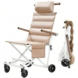 Foldable Wheelchair for All Ages, Lightweight and Portable Design, Easy Folding for Storage, Comfortable Seating, Ideal for Travel and Daily Use