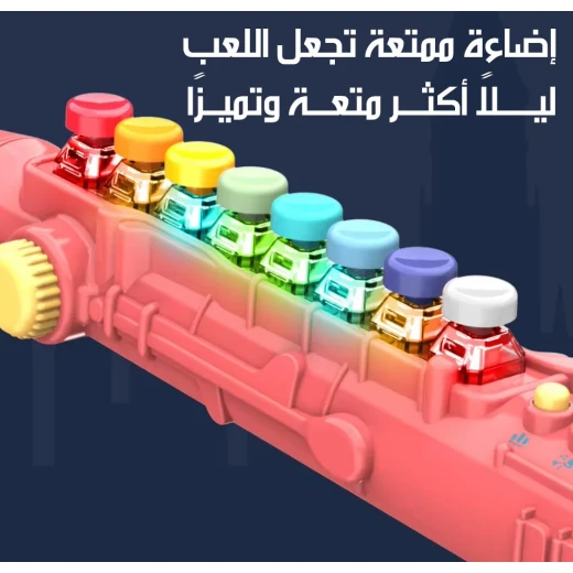 لعبة ساكسفون مضيئة للأطفال، لعبة موسيقية ممتعة تضيء أثناء العزف، مثالية لتنمية حب الموسيقى وتشجيع الأطفال الموهوبين والموسيقيين الصغار - Image 3