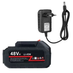 MetaShop 48V Lithium Battery For Cordless Tools Black with Red Accents