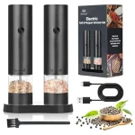 طقم مطحنة ملح وفلفل كهربائية قابلة للشحن - Rechargeable