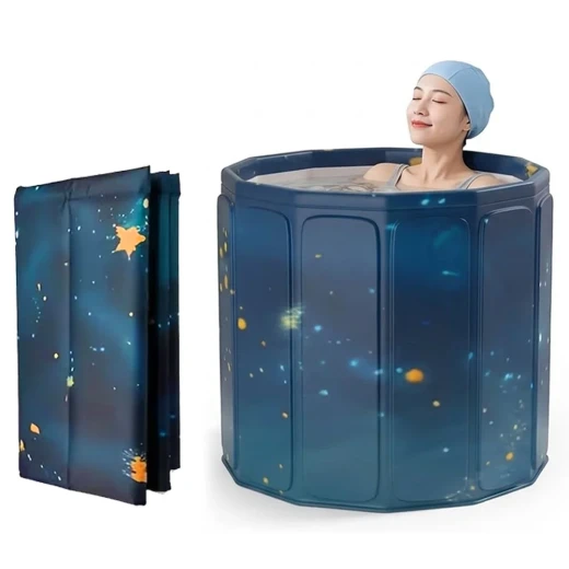 حوض استحمام قابل للطي للبالغين – تصميم موفّر للمساحة للراحة والاسترخاء في المنزل - Bath bucket - Image 2