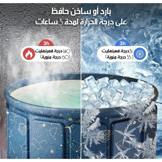 حوض استحمام قابل للطي للبالغين – تصميم موفّر للمساحة للراحة والاسترخاء في المنزل - Bath bucket - Image 4