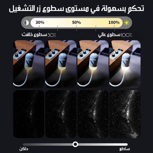 جالاكسي جهاز عرض 2 في 1 مع ضوء ليلي جهاز عرض للسماء المرصعة بالنجوم ومصباح LED ليلي لغرفة النوم وغرفة الأطفال وللاسترخاء وأجواء النوم - جالكسي - Image 4