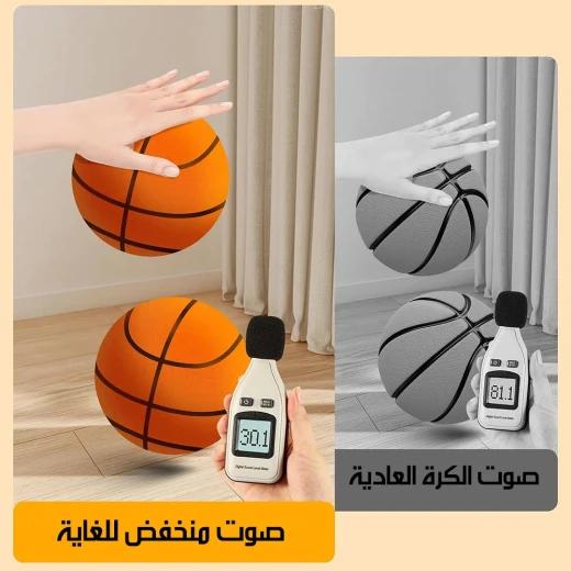 كرة سلة احترافية صامتة، تصميم مبتكر لتقليل الضوضاء أثناء اللعب، مناسبة للتدريب والتمارين داخل المنزل، مصنوعة للاستخدام اليومي ومناسبة للأطفال والكبار - ميتاشوب - Image 4