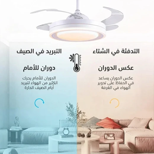 مروحة سقف بإضاءة ليد - Ceiling - Image 4