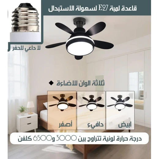 Smart Ceiling Fan with Light, Modern LED Ceiling Fan Combining Cooling and Illumination, Smart Control for Easy Operation, Ideal for Living Rooms, Bedrooms and Indoor Spaces - SMART - Image 4