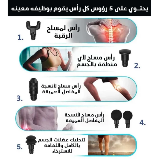 مسدس تدليك رقمي بـ 30 سرعة للاسترخاء العضلي - Image 6