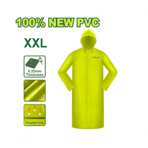 معطف مطر طويل XXL من DYLLU: مقاوم للماء وخفيف الوزن وقابل للحمل - ديلو - Image 2