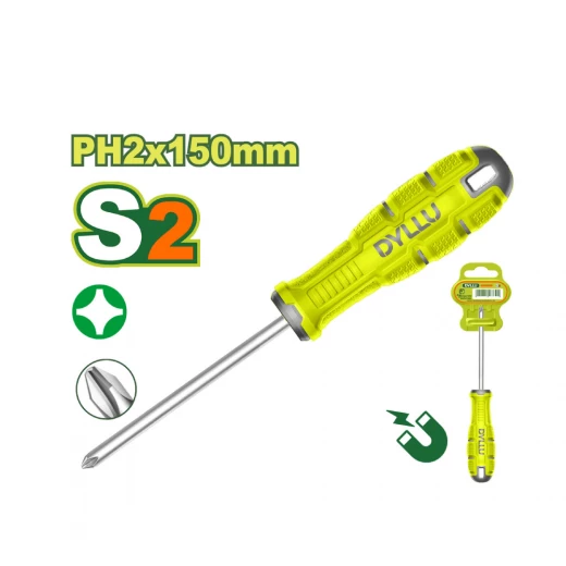 مفك براغي مطاطي DYLLU MM150 - فولاذ S2، قبضة مريحة - ديلو - Image 2
