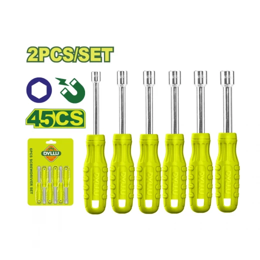 طقم مفكات ديلو 6 قطع - DTSS24T6 - قبضة مريحة طقم مفكات ديلو 6 قطع - DTSS24T6 - قبضة مريحة