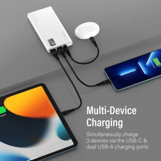 باور بانك بولت-10 برو 10000 مللي أمبير/ساعة - منفذي USB-A وUSB-C - أبيض من بروميت - برو مات - Image 5