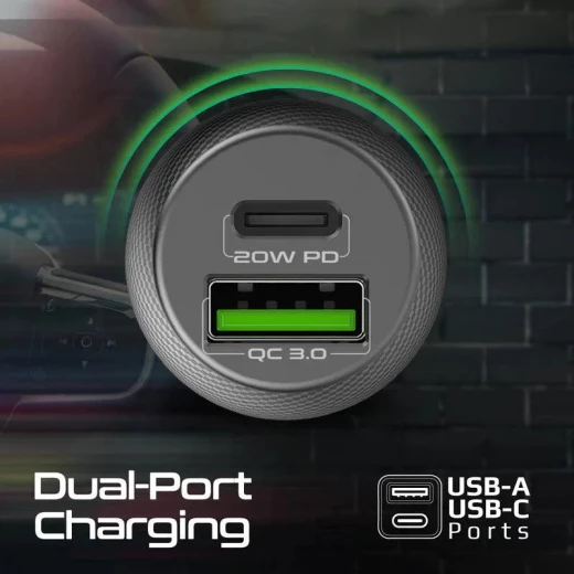 شاحن سيارة Promate DriveGear-20W صغير: شحن سريع للهواتف والأجهزة اللوحية - برو مات - Image 5