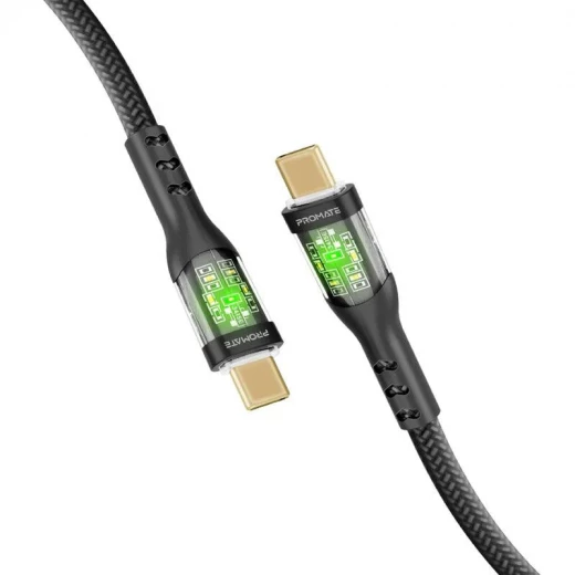 كابل ترانس لاين-سي سي USB-C بقوة 60 واط - شحن فائق السرعة، أسود من بروميت كابل ترانس لاين-سي سي USB-C بقوة 60 واط - شحن فائق السرعة، أسود من بروميت