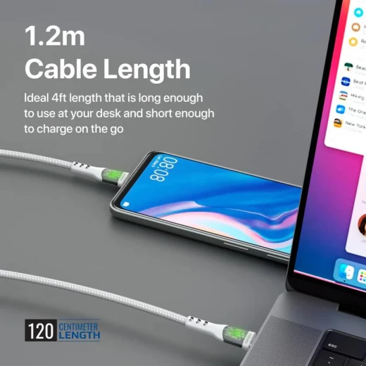 كابل ترانس لاين-سي سي USB-C بقوة 60 واط - شحن فائق السرعة، أسود من بروميت - برو مات - Image 4
