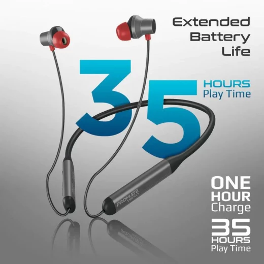 سماعات فيلكون ANC اللاسلكية حول الرقبة - أسود - بطارية تدوم 70 ساعة من بروميت - برو مات - Image 8
