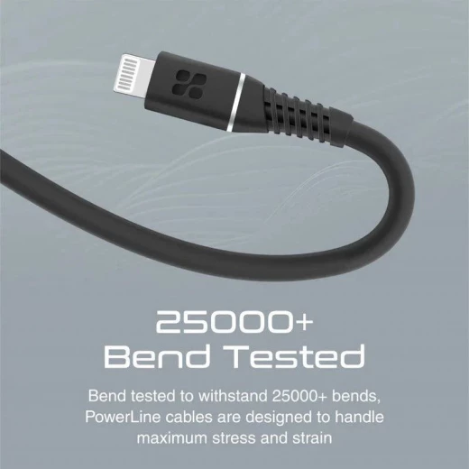 كابل USB-C إلى لايتنينغ معتمد من ابل MFi، شحن سريع بقوة 20 واط توصيل الطاقة، طول 1.2 متر، كابل سيليكون متين، متوافق مع آيفون وآيباد, أسود من بروميت - برو مات - Image 3