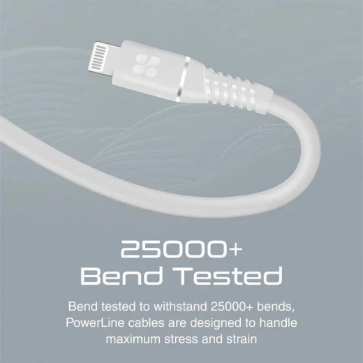 كابل USB-C إلى لايتنينغ معتمد من ابلMFi، شحن سريع بقوة 20 واط توصيل الطاقة، طول 1.2 متر، كابل سيليكون متين، متوافق مع آيفون /SE وآيباد, أبيض من بروميت - برو مات - Image 3