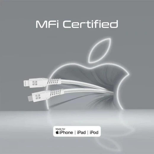 كابل USB-C إلى لايتنينغ معتمد من ابلMFi، شحن سريع بقوة 20 واط توصيل الطاقة، طول 1.2 متر، كابل سيليكون متين، متوافق مع آيفون /SE وآيباد, أبيض من بروميت - برو مات - Image 6