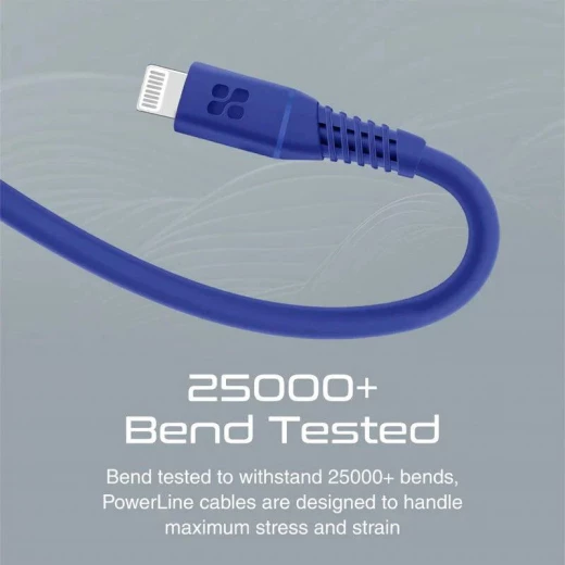 كابل Promate 20W USB-C إلى Lightning - أزرق - شحن سريع ومتين - برو مات - Image 3