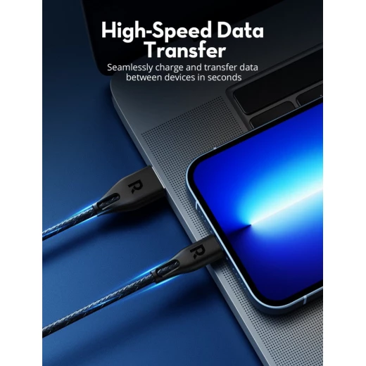 كابل راف باور CB1027 لايتنينج 2 متر أسود - شحن سريع ونقل بيانات - Ravpower - Image 7