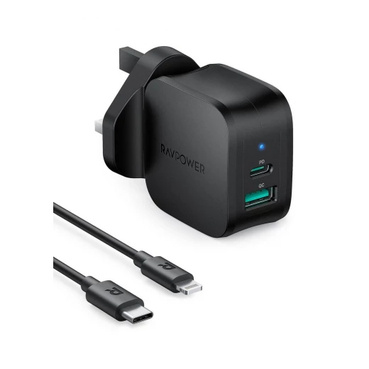شاحن RAVPower 20W PD سريع PC1040 مع كابل Type-C إلى Lightning - Ravpower - Image 2