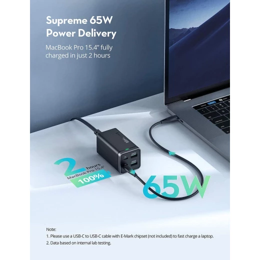 شاحن Ravpower 65W USB-C: شحن سريع لأجهزة الكمبيوتر المحمولة والهواتف - Ravpower - Image 3
