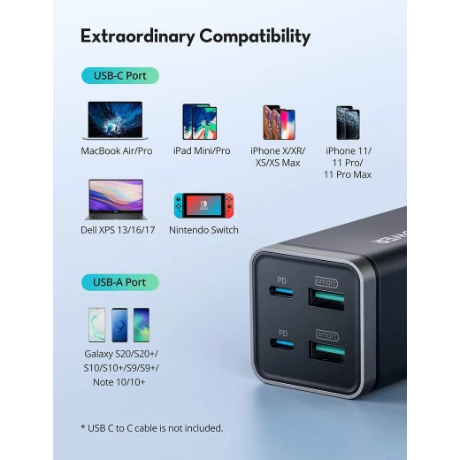 شاحن Ravpower 65W USB-C: شحن سريع لأجهزة الكمبيوتر المحمولة والهواتف - Ravpower - Image 9