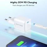شاحن حائط RAVPower 20W PC167 أسود - شحن سريع للهواتف والأجهزة اللوحية - Ravpower