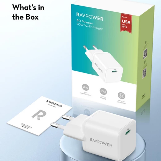 شاحن حائط RAVPower 20W PC167 أسود - شحن سريع للهواتف والأجهزة اللوحية - Ravpower - Image 7